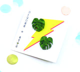 Shady Lady Small Monstera Studs