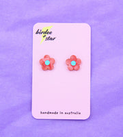 Poppy Studs in Pink Mineral