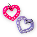 Loved Heart Hoops - Fuchsia & Lilac