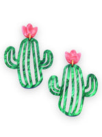 Party Cactus Large Dangle Earrings